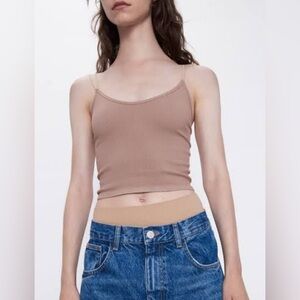 Zara Limitless Contour Collection Tank Top in Nude XS-S